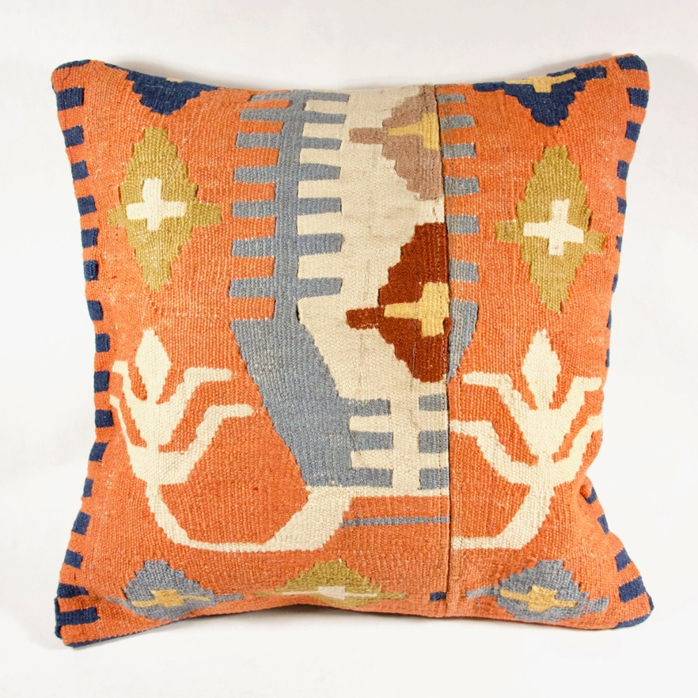 *SOLD* Handmade Kilim Pillow // Vintage - Picture 1 of 2
